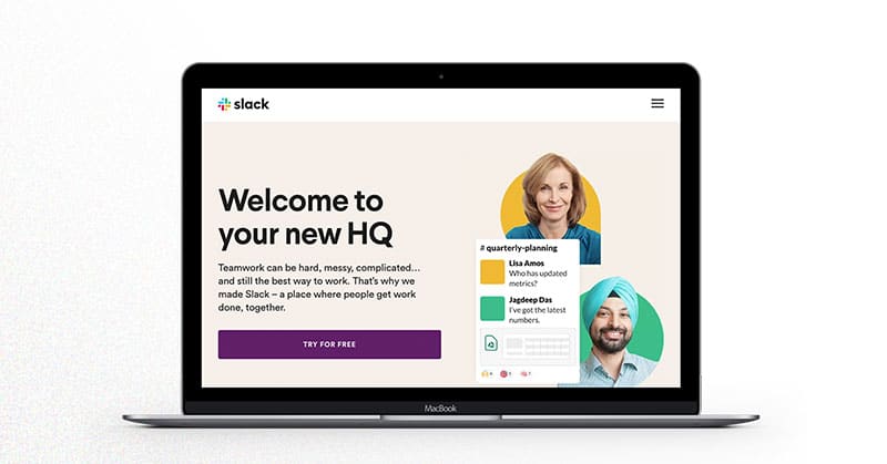 Studeo Articles – Applying Brand Strategy Online – Slack Website Example